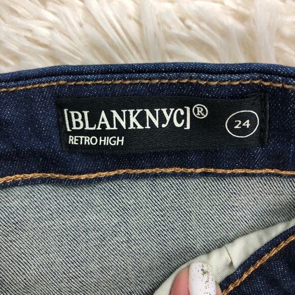 NWT BLANKNYC Shorts Retro High Rise Blue Size 24 - Picture 5 of 11